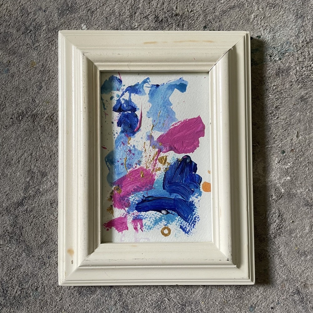 O 6x7 SPIRIT OF PEACE Acrylic Original Abstract Expressionism Fine Art Minimal